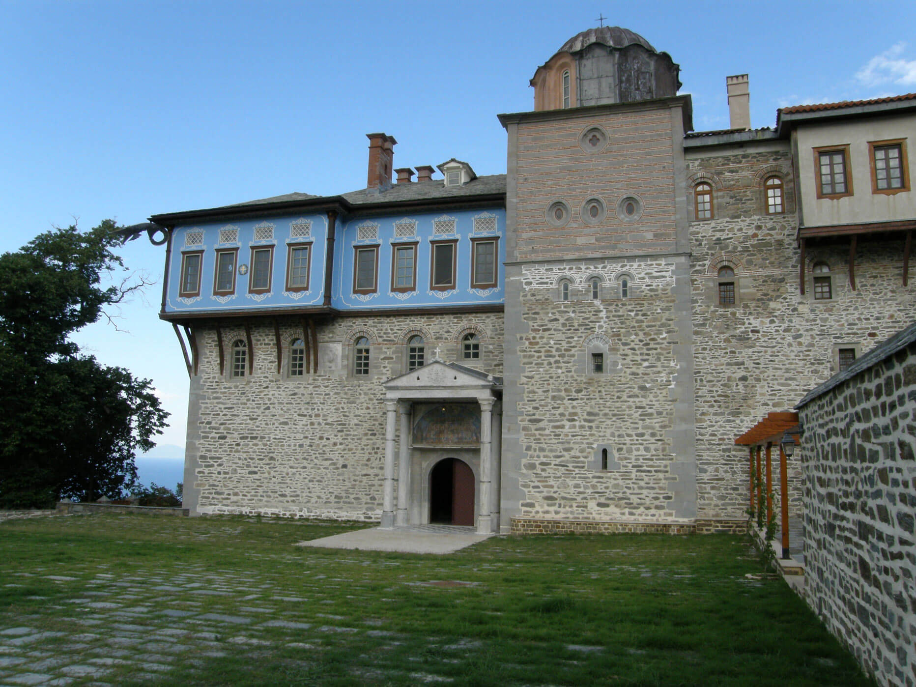 Restoration of S.E. wing of Ksiropotamou Monastery
